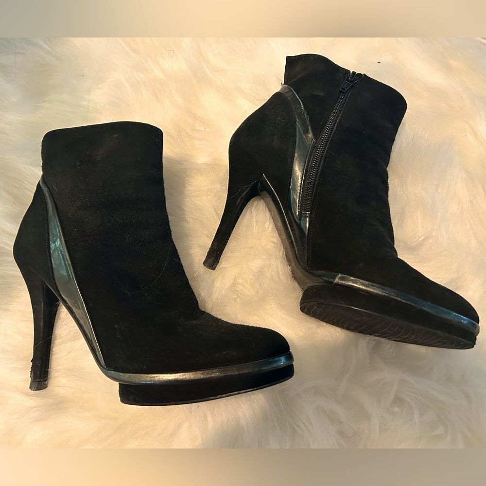 Stuart Weitzman suede platform booties